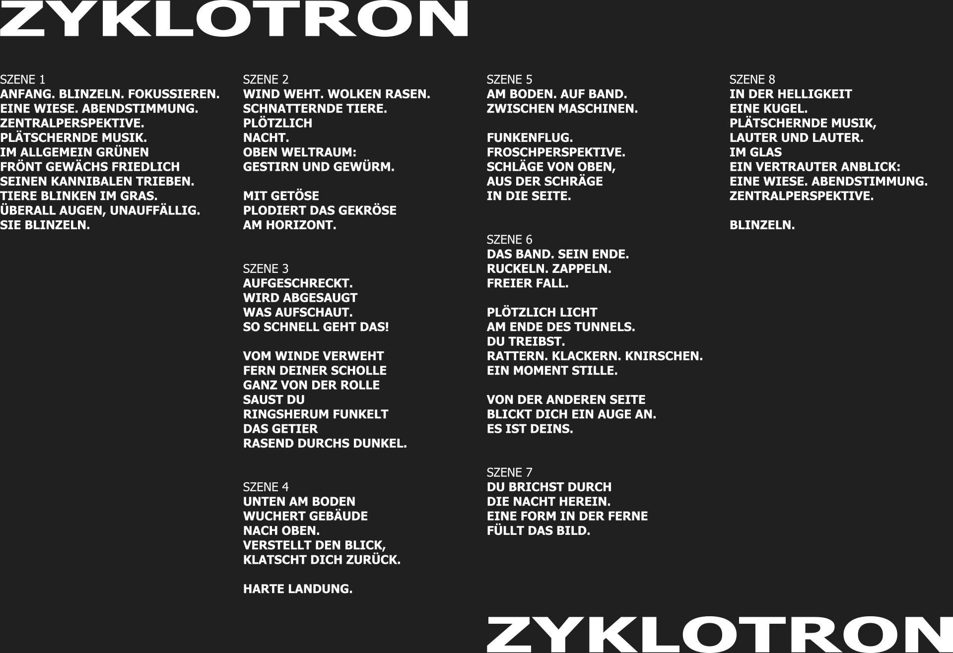 Drehbuch für Zyklotron